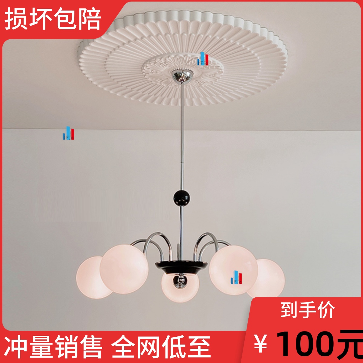 French PU lamp panel 80cm French ceiling shape hollow carved polymer disc imitation plaster line