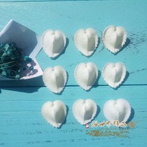 Natural conch shell flat white heart-shaped clam chicken heart clam love shell white aquarium decoration confession gift rare specimen