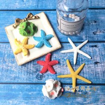 Resin small starfish platform fish tank Creative Micro landscape landscaping decorations Mediterranean wall stickers simulation starfish