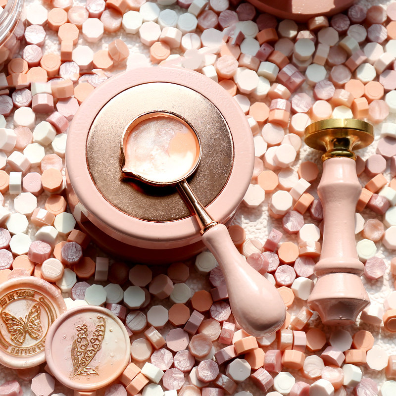 Fire paint small melting furnace fire paint seal handle pink fire paint spoon envelope seal fire paint seal set fire paint melting furnace