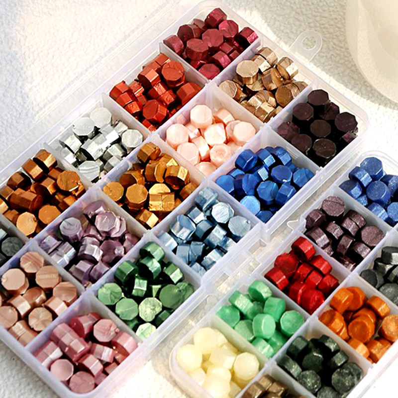 Fire paint seal set full set of tools pearlescent mixed color fire paint wax grain envelope seal fire paint wax grain box set