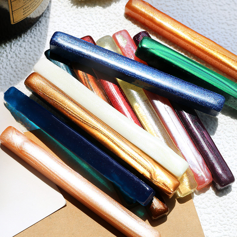 Ceramic fire lacquer wax strips beautiful transparent color fire lacquer wax strips retro flash fire lacquer wax particles invitation envelopes fire lacquer wax