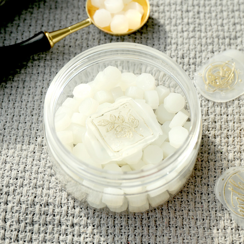 White transparent fire paint wax particles 160 grains of Nordic color small pearlescent color beautiful fire paint seal wax particles sealing wax fire paint