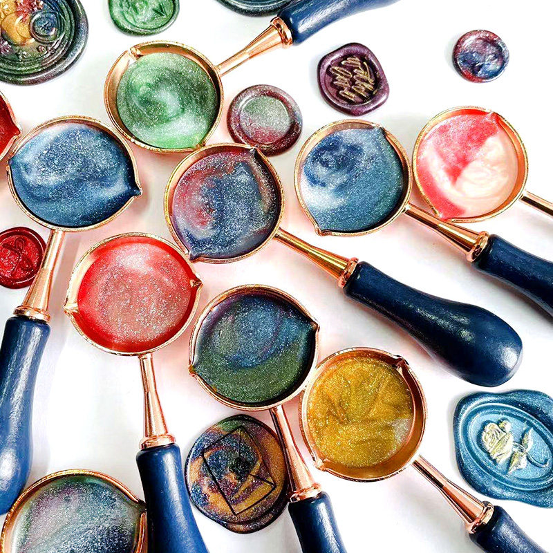 Retro fire paint wax particles mixed color flash fire paint wax seal invitation envelope seal fire paint seal wax particles 160 capsules