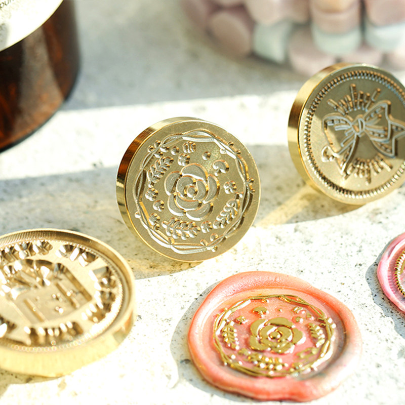 Fire paint seal copper head literary aesthetic fire paint seal chapter head envelope seal retro fire paint seal ins copper head