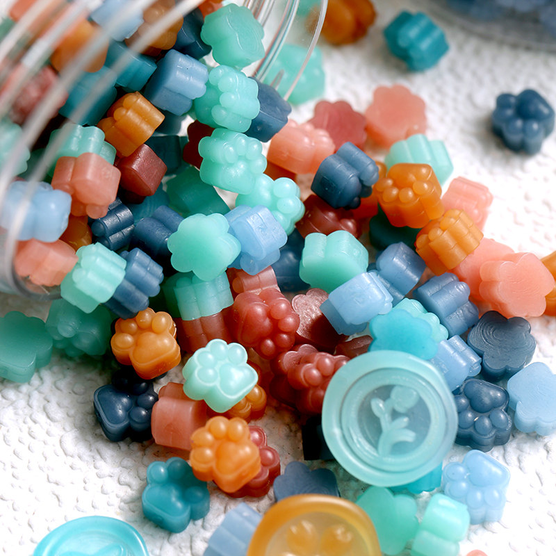 Fire paint wax grains cute cat claw wax grains beautiful jelly color wax grains 150 grains invitation card envelope wax seal fire paint wax grains