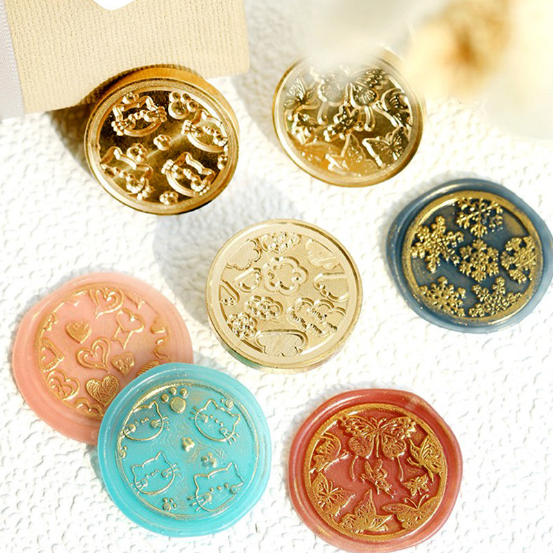 Fire paint seal beautiful and fresh fire paint seal copper head envelope seal fire paint chapter head hand account seal fire paint copper head