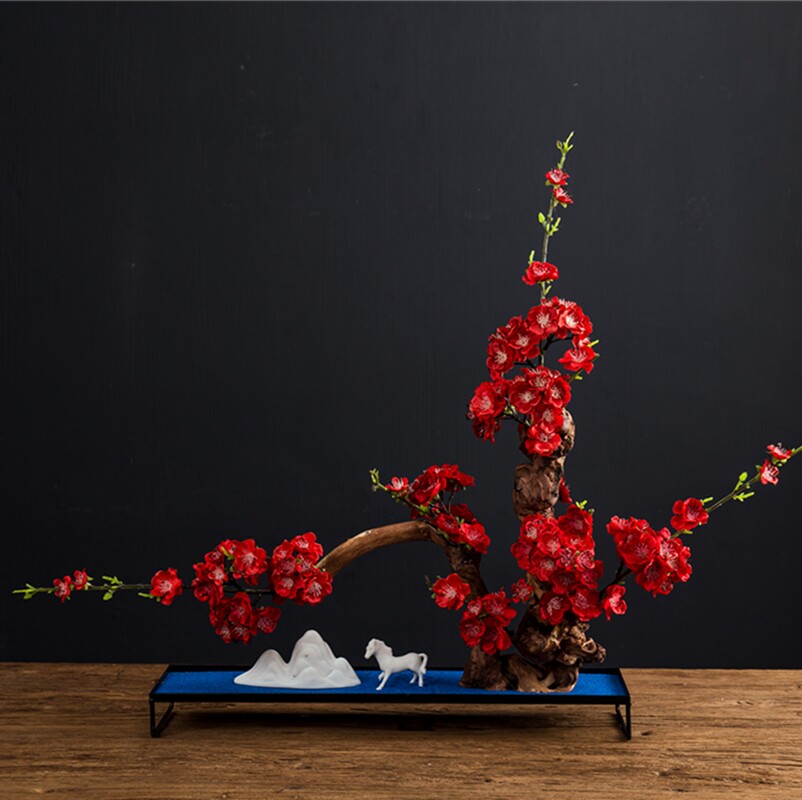 Simulation of the Mei Pot decoration of the Mei Family Desktop Zen Landscape Living Room Green Fashion