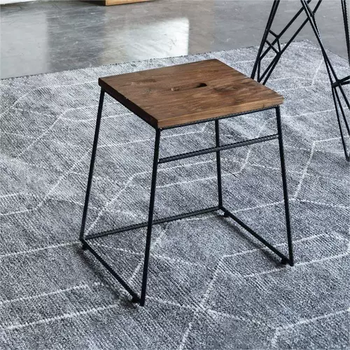 Старый сосновый железо железа, столик для обувного стула, табуретка высокая скамейка ретро Творческие промышленные ветряные винные бары, дома с табуретом