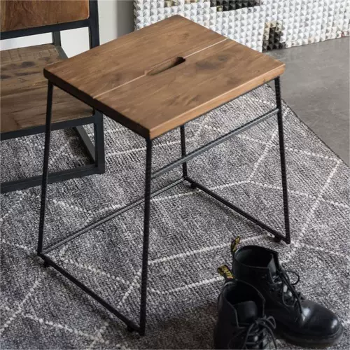 Старый сосновый железо железа, столик для обувного стула, табуретка высокая скамейка ретро Творческие промышленные ветряные винные бары, дома с табуретом