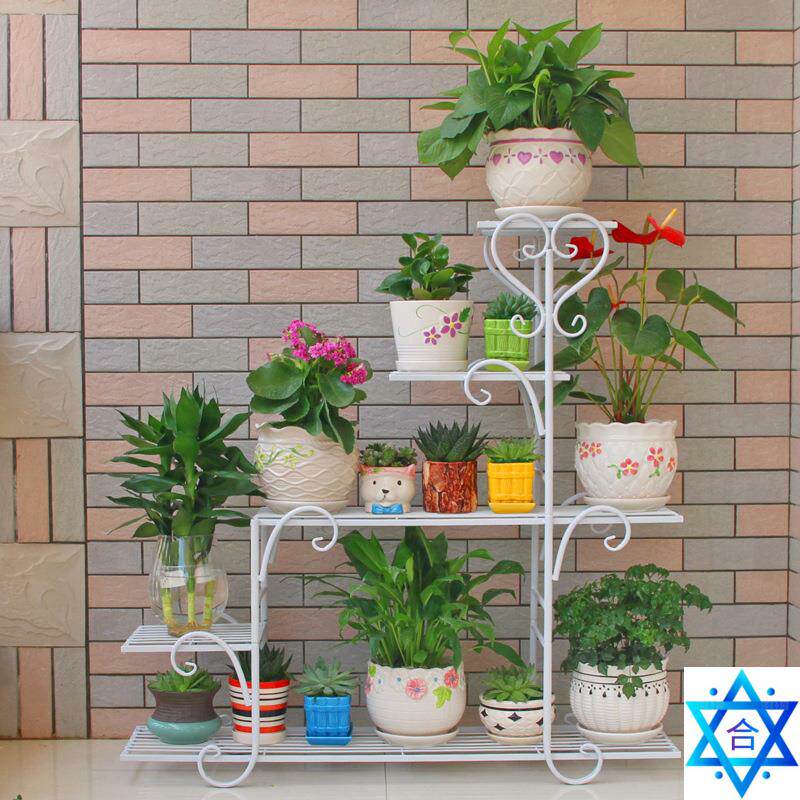 Family balcony flowerpot stand shelf green plant put rack-Ta