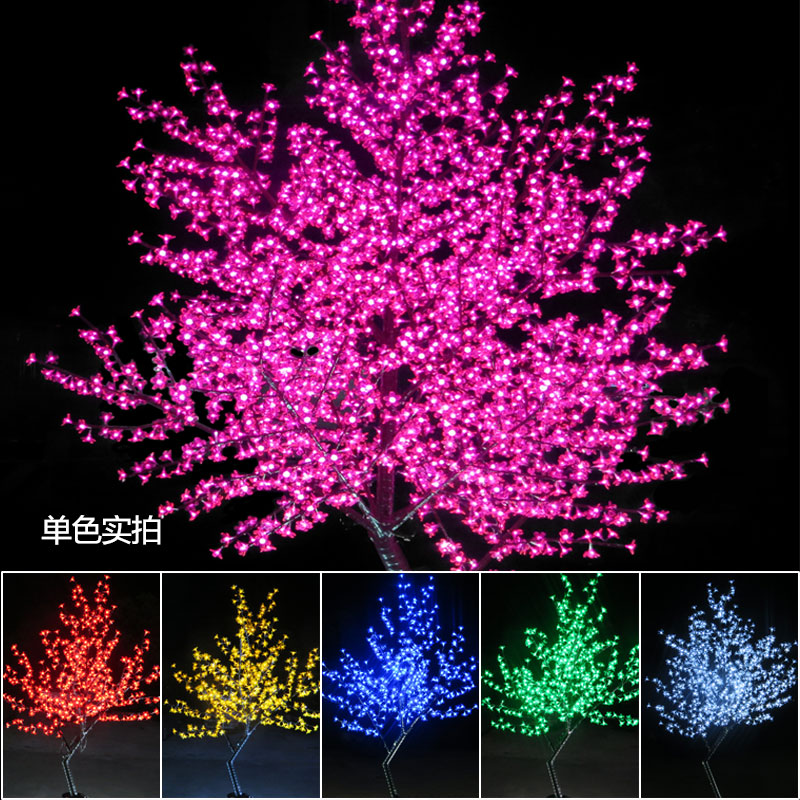 LED simulation cherry tree light waterproof outdoor decorative lights festive festival dress up landscape lights garden lights