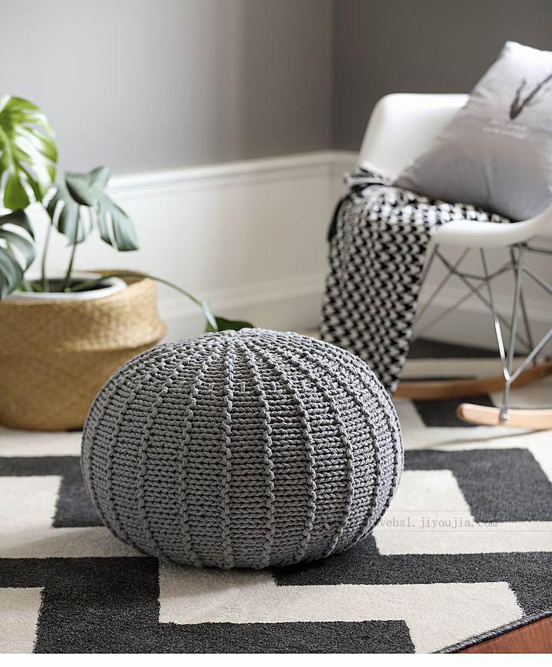 Bazaar Lee Scandinavian phòng khách hiện đại để ngồi Yuen Tun Tun tay dệt thảm sáng tạo futon sofa ottoman phân thay đổi giày của mình gối bà bầu