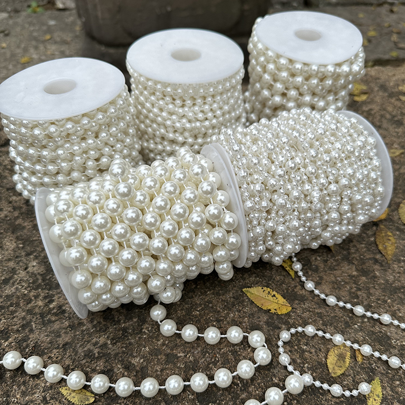 Pearl String Roll Connected Bead Chain Wedding Ceiling Decoration Wedding Room Arrangement DIY Imitation Pearl Material