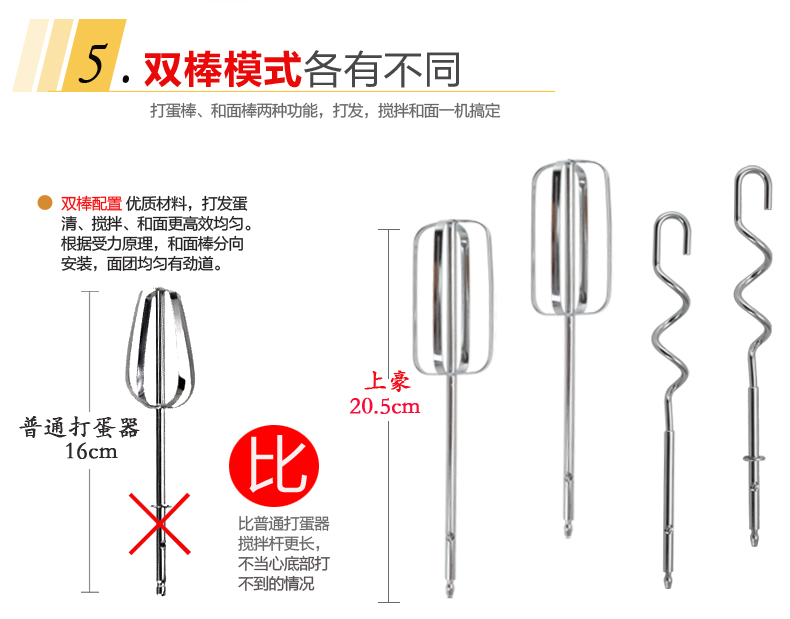 Máy đánh trứng Shanghao HA-3506 Điện mini kem trộn nhỏ cầm tay và mì nướng máy đánh trứng joly