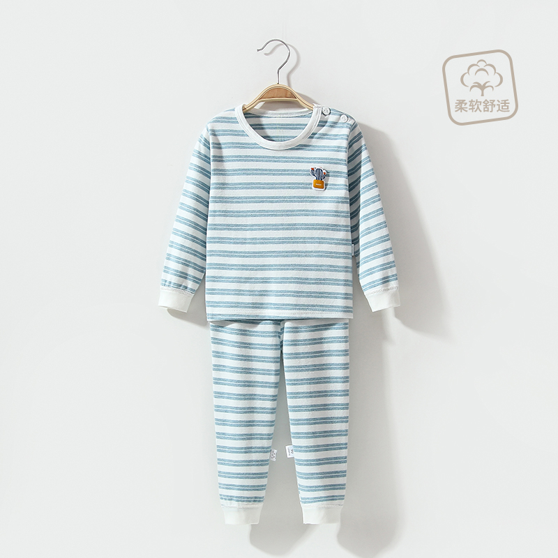 Bé quần áo mùa thu mùa thu quần bộ cotton 0-1 tuổi 3 tuổi trẻ em đồ lót bé trai bé gái pajama nhà điều hòa không khí quần áo.