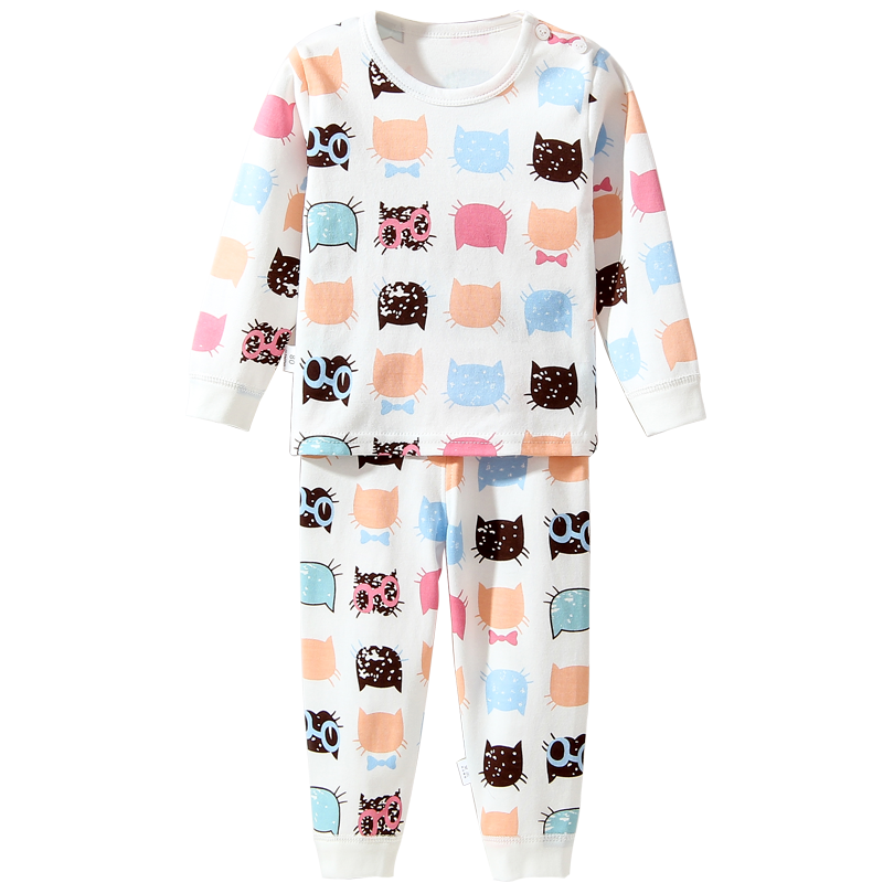 Bé quần áo mùa thu mùa thu quần bộ cotton 0-1 tuổi 3 tuổi trẻ em đồ lót bé trai bé gái pajama nhà điều hòa không khí quần áo.