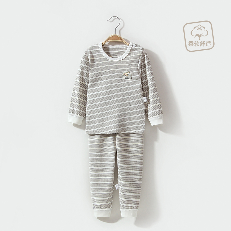 Bé quần áo mùa thu mùa thu quần bộ cotton 0-1 tuổi 3 tuổi trẻ em đồ lót bé trai bé gái pajama nhà điều hòa không khí quần áo.