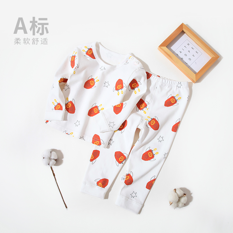 Bé quần áo mùa thu mùa thu quần bộ cotton 0-1 tuổi 3 tuổi trẻ em đồ lót bé trai bé gái pajama nhà điều hòa không khí quần áo.