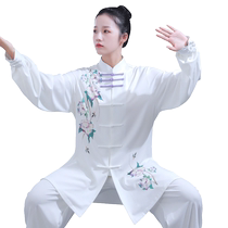 Lean 2024 New Tai Chi Suit Womens Eight Pieces Of Gin Printed Taijiquan Taijiquan Male Martial Arts Performance Clothing Spring And Autumn Season
