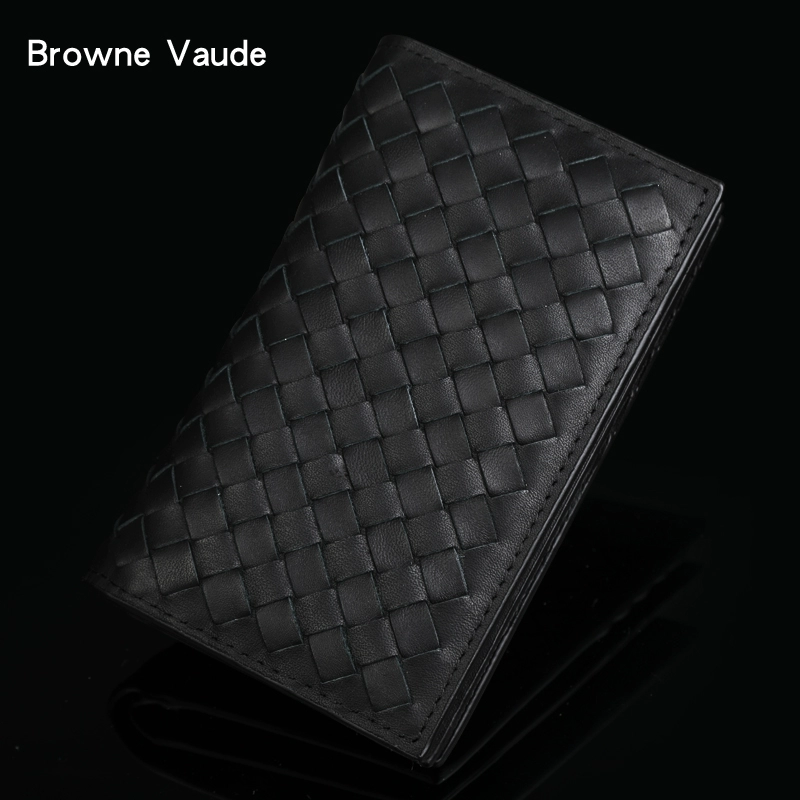 BV & brownevaude da bò lớp đầu tiên túi đựng thẻ ví mỏng ví nam da dài clutch kinh doanh - Chủ thẻ