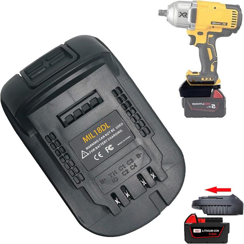 Suitable for Milwaukee 18V Lithium Battery to Dewalt 20V Tool Adapter Suitable for Milwaukee 18V Lithium Battery to Dewalt 20V Tool Adapter