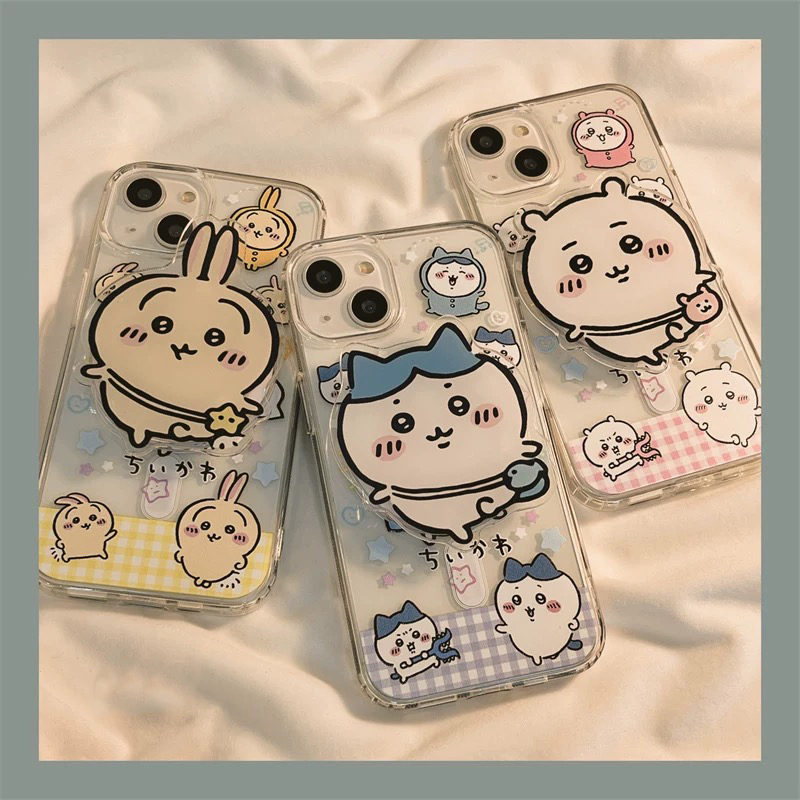 Magnetic Chiikawa Cute Stand for Couples, Suitable for P60 Huawei Nova14/13/12/10/986547Se Phone Case Pura70/Mate70/P50/P40Pro Enjoy 70X/P30