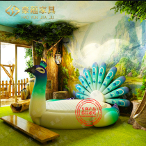 Sex Leather Double Light Lavish Internet Red Modern Minimalist Ayo Style Double Water Bed Spice Round Wedding Bed