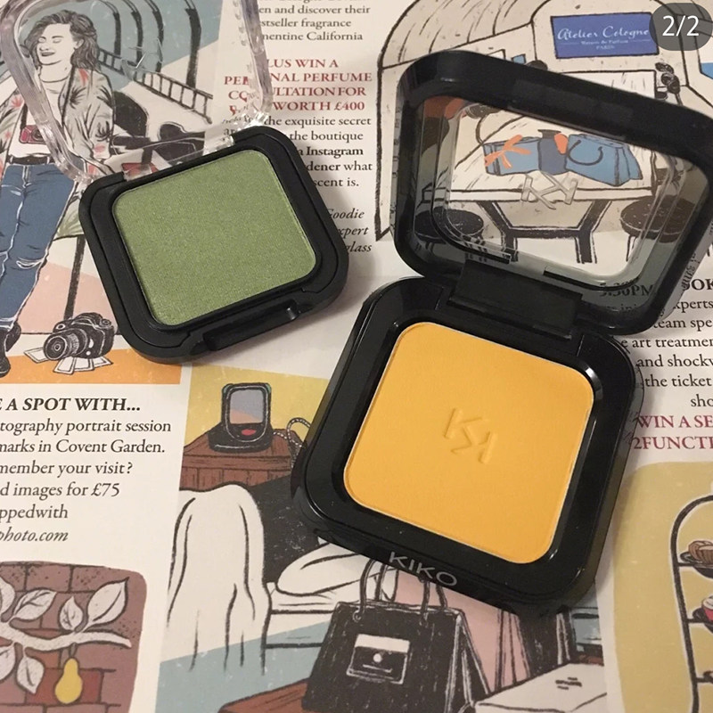 kiko eye shadow High piment 13 goose down yellow 20 Fairy Orange SMart Mustard Green 26