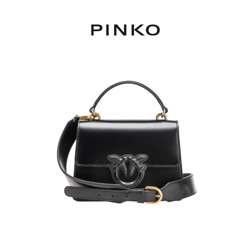 【春夏新品】PINKO2023哑光宽肩带手提斜挎包燕子包100071A0F3