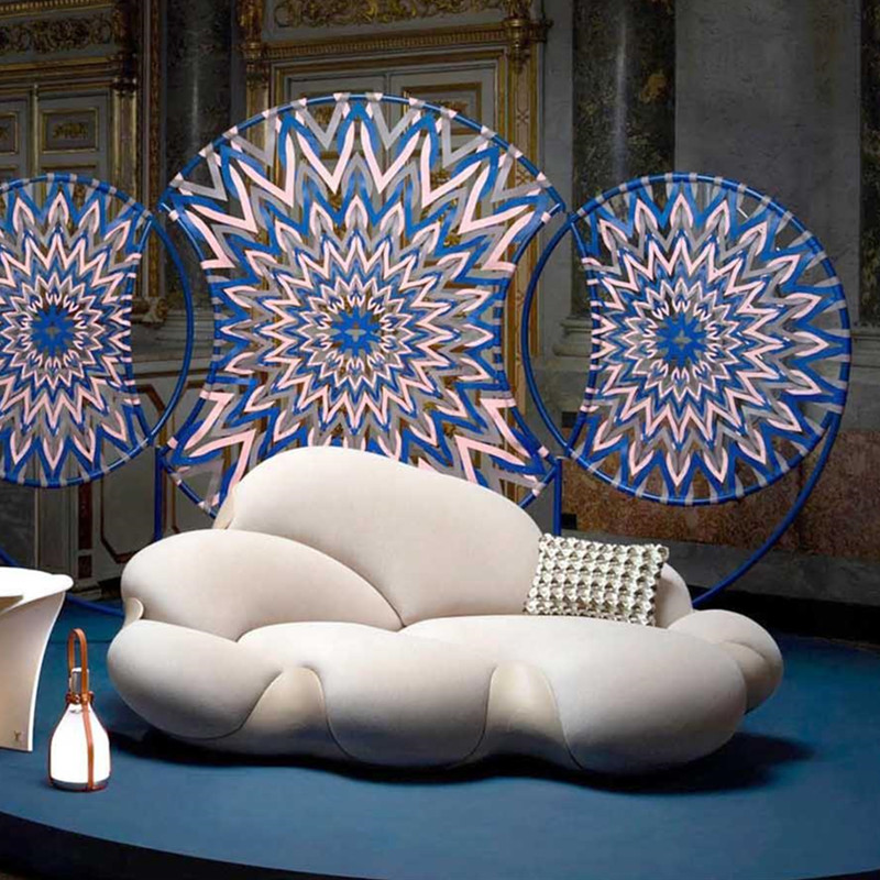 Designer's new creative cloud shape sofa hotel villa lobby exhibition hall leisure special-shaped candy color sofa