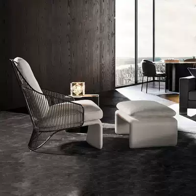 Spot Colette Chair High-end villa model room Sample house Display center office Stainless steel line backrest