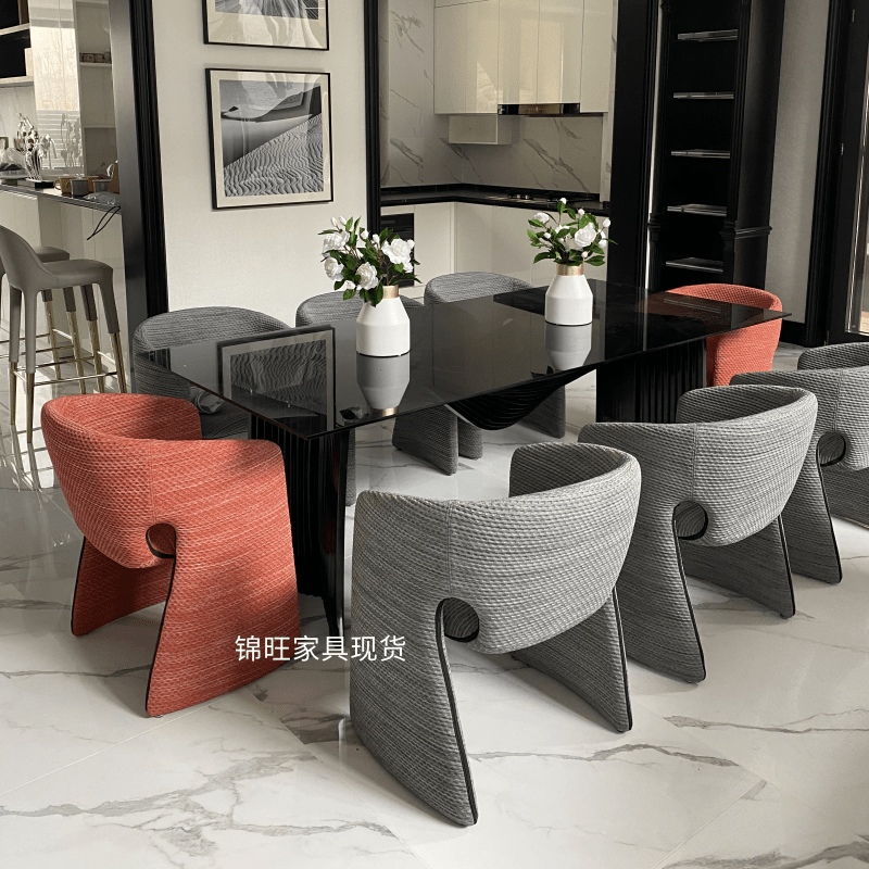 Celeste Armchair Nordic designer minimalist dining chair Rochburg fiberglass dining room bar single chair