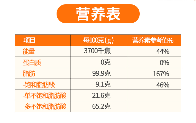 拍2件！一级亚麻籽油1000ml