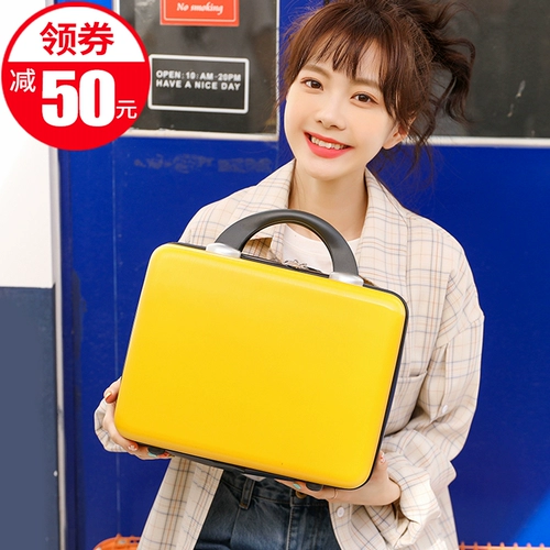 Портативная коробка, чемодан, сумка, маленький ящик для хранения для путешествий, сумка-органайзер, в корейском стиле, 14 дюймов