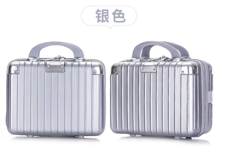 Phiên bản Hàn Quốc của vali mỹ phẩm dễ thương thời trang vali retro túi trang điểm cưới mini vali tươi 14 inch nữ - Va li vali 24 inch