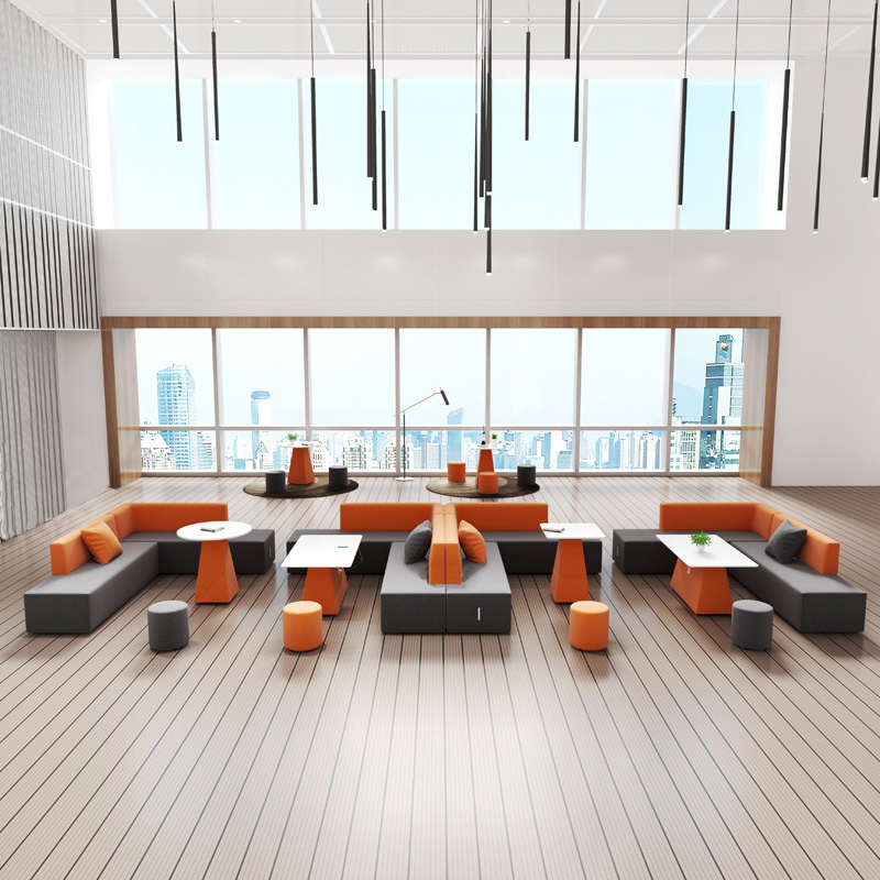 Shanghai Office Library Lobby Training and Leisure Area Reception Educational Institution Creative Bank Corner Round Sofa