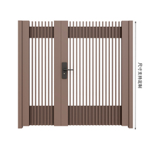 Aluminum alloy villa gate courtyard door iron double door aluminum alloy outdoor courtyard door community self-built door customization