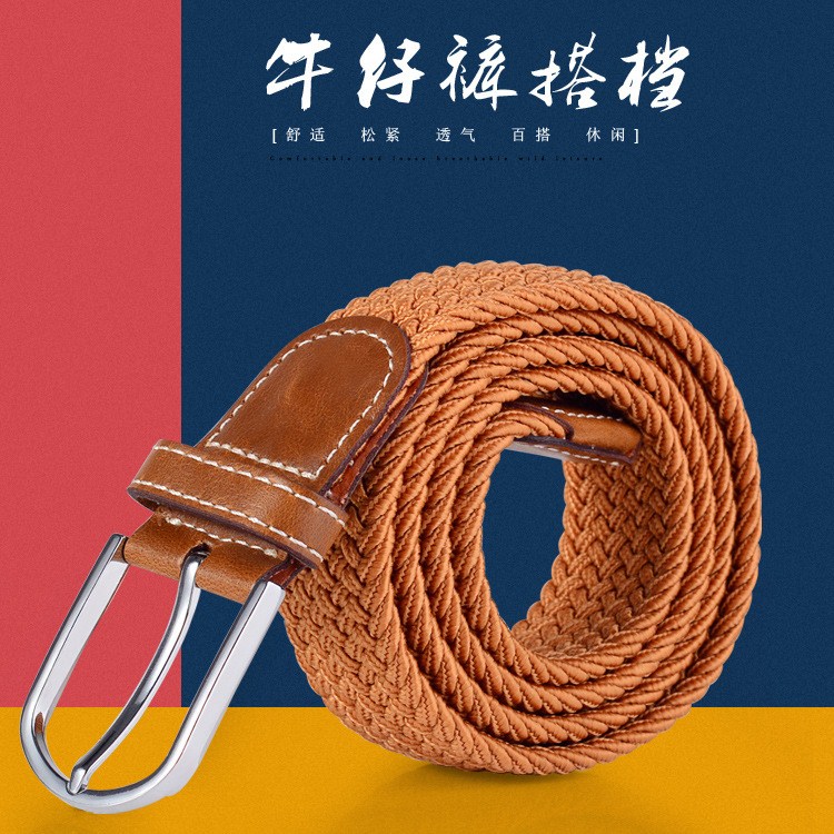 Thắt lưng vải nóng mới Quần thun nữ co giãn dệt kim - Thắt lưng day nit