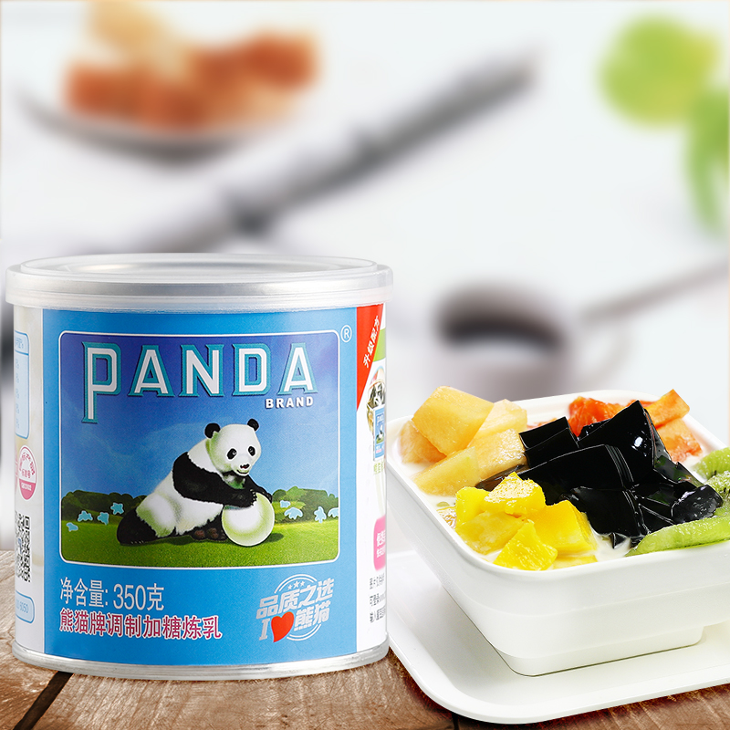 1 bottle of panda condensed milk condensed milk sweet milk sweet milk sauce egg tart cake bread special 350g