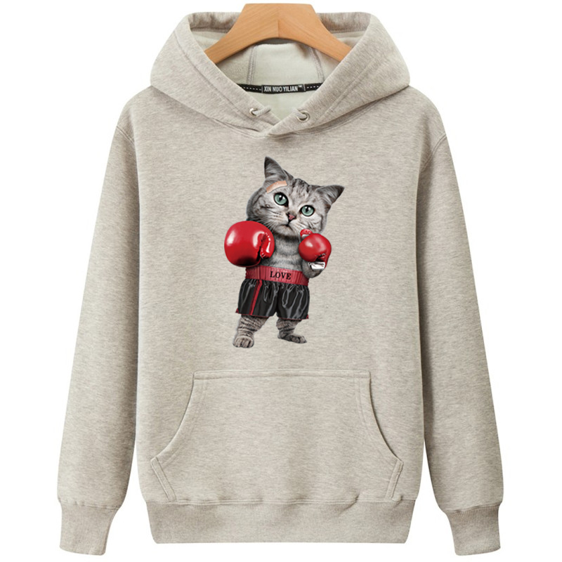 Mùa đông mới cộng với áo len nhung ấm áp cho nam dài tay trùm đầu cộng với size cộng với áo hoodie đáy áo dày nam mặc bên ngoài mặc áo len nam mỏng