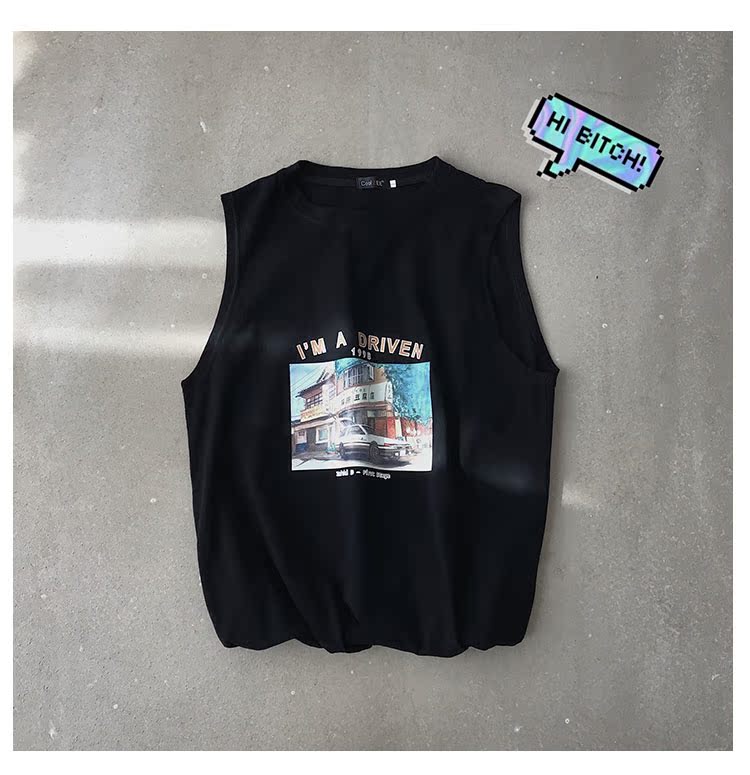 Hồng Kông gió mùa hè mỏng phần thể thao thoáng khí bóng rổ cotton vest nam thủy triều lỏng lẻo học sinh không tay áo thun - Áo vest cotton áo ghi lê nam