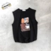 Mùa hè không tay áo thun nam in triều thương hiệu cá tính nam xu hướng hip hop gió lỏng áo vest thể thao - Áo vest cotton áo ba lỗ nam tập gym Áo vest cotton