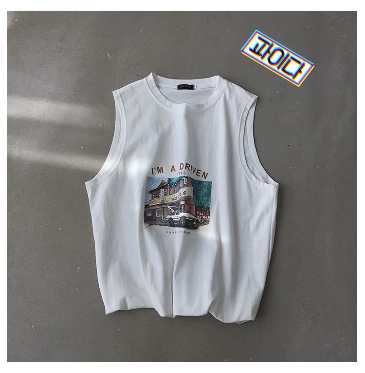 Hồng Kông gió mùa hè mỏng phần thể thao thoáng khí bóng rổ cotton vest nam thủy triều lỏng lẻo học sinh không tay áo thun - Áo vest cotton áo ba lổ
