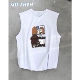 Mùa hè không tay áo thun nam in triều thương hiệu cá tính nam xu hướng hip hop gió lỏng áo vest thể thao - Áo vest cotton áo ba lỗ nam tập gym