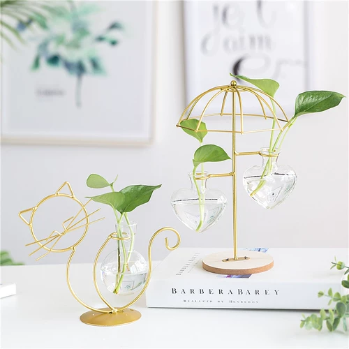 Nordic ins Wind Golden Fresh Glass Flow