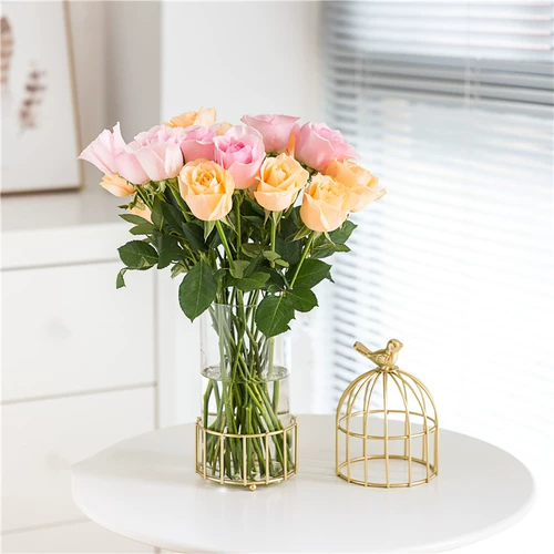 Металлический стеклянный креативный декор для гостиной, легкий роскошный стиль, простой и элегантный дизайн