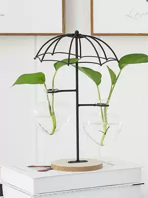 Golden Ge Hydroponic Vase hipster Pastoral Lovely Room Bedroom Home Dining Room Office Desktop Decoration