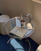 DPstudio medieval stainless steel glass lifting tea table edge a few in the main café Minjuku Base props