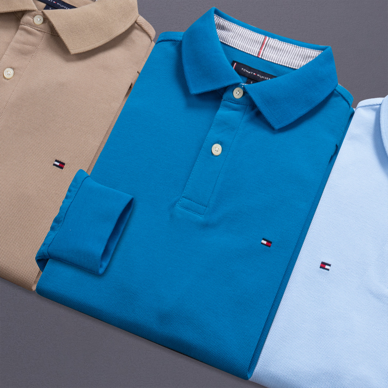In-Stock North American Tommy Polo Shirt Long-Sleeve Men's Spring and Autumn Style Turn-Down Collar Solid Color Casual Loose Plus-Size T-Shirt In-Stock North American Tommy Polo Shirt Long-Sleeve Men's Spring and Autumn Style Turn-Down Collar Solid Color Casual Loose Plus-Size T-Shirt